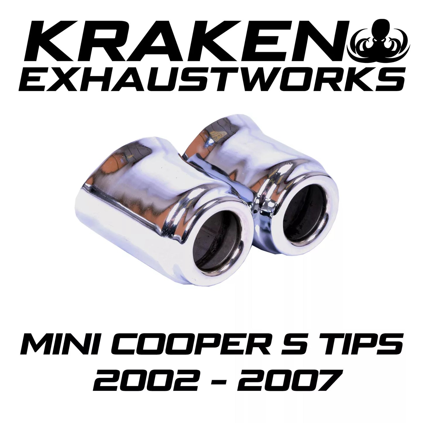 MINI COOPER S R52 R53 02-07 CHROME EXHAUST TIPS PAIR OE SPEC