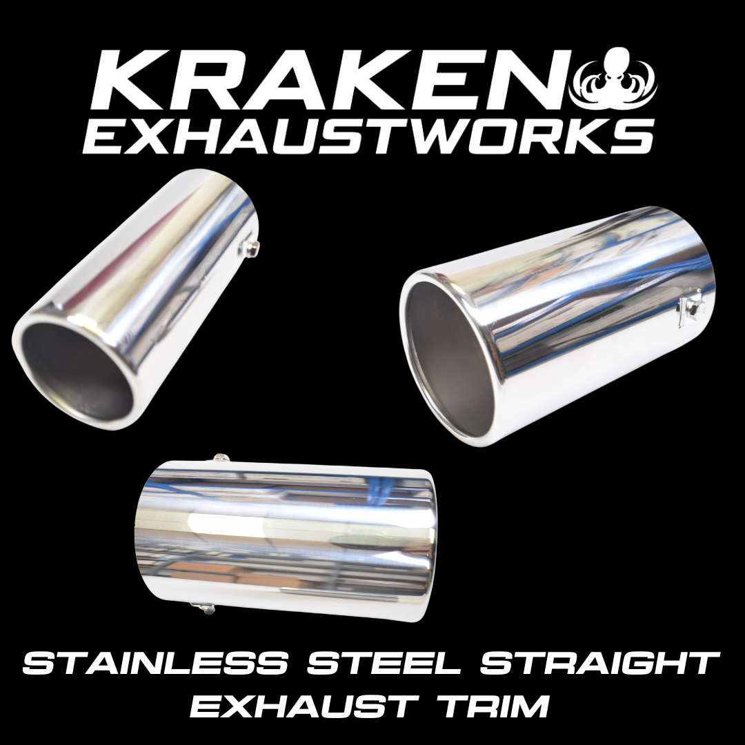 POLISHED STAINLESS STEEL STRAIGHT EXHAUST TAIL TRIM